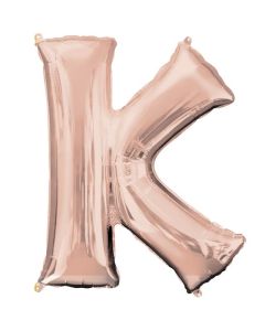 16" Rose Gold Letter K Air-Fill Foil Anagram