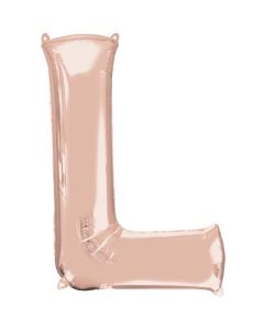 16" Rose Gold Letter L Air-Fill Foil Anagram