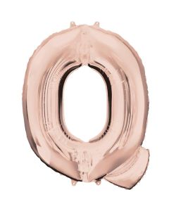 16" Rose Gold Letter Q Air-Fill Foil Anagram