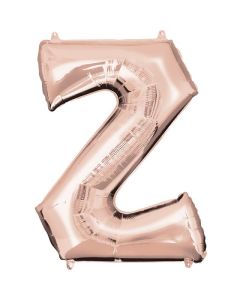 16" Rose Gold Letter Z Air-Fill Foil Anagram