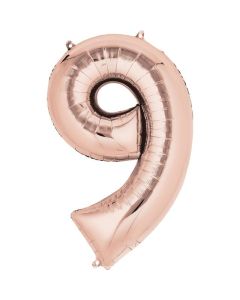 16" Rose Gold Number 9 Air-Fill Foil Anagram