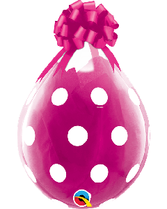 18" Diamond Clear Big Polka Dots Latex 25pk Qualatex