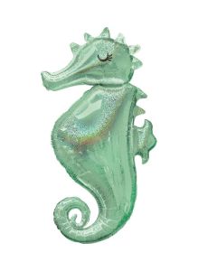 38" Green Mermaid Seahorse SuperShape Foil Balloon Anagram