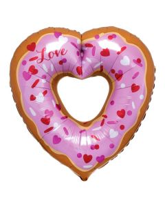 36" Open Heart Doughnut Foil Balloon Supershape Anagram
