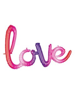 14" Ombre Love Script Air-Fill Foil Anagram