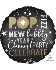 18" Round Celebrate Party Happy New Year Foil Balloon Anagram