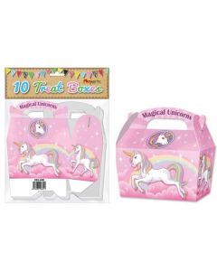Unicorn Treat Boxes Pk10 Playwrite