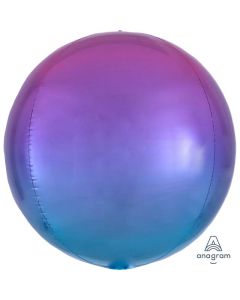 15" Pink & Blue Ombre Orbz Foil Balloon Anagram