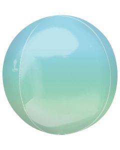 15" Blue & Green Ombre Orbz Foil Balloon Anagram
