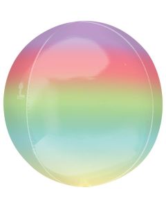 15" Rainbow Ombre Orbz Foil Balloon Anagram