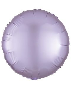 17" Satin Luxe Pastel Lilac Round Foil Balloon Anagram