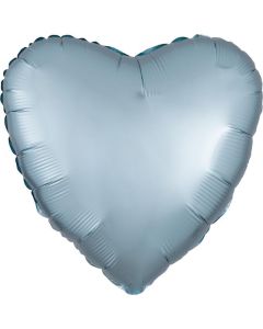 17" Satin Luxe Pastel Blue Heart Foil Balloon Anagram