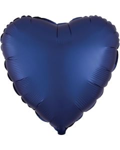 17" Satin Luxe Navy Heart Foil Balloon Anagram