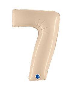 40" Satin Cream Number 7 Foil Balloon Grabo