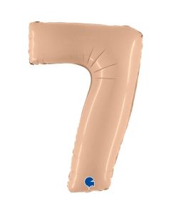 40" Satin Nude Number 7 Foil Balloon Grabo
