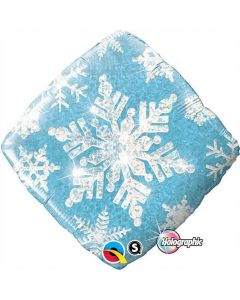 18" Foil Blue And Silver Snowflake Qualatex