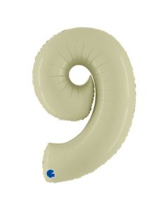 40" Number  9 Satin Olive Green Foil Balloons Grabo