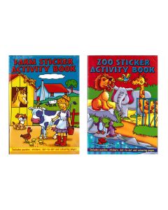 12 A4 Animal Sticker Books