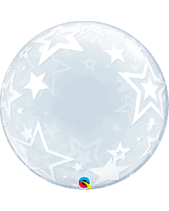 24" Deco Stylish Stars Bubble Qualatex