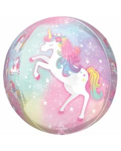15" Enchanted Unicorn Orbz Foil Balloon Anagram