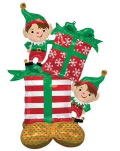 Airloonz: Christmas Elves 36"/91cm w x 53"/134cm