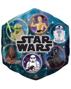 23" Star Wars Galaxy Supershape Hexagon Foil Balloon Anagram