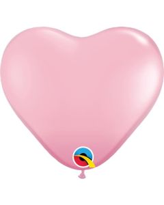 11" Pink Hearts Pk100 Qualatex