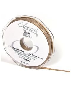 3mmx50m Mocha Satin Ribbon Oaktree