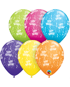 5" Tropical Mix Birthday Latex 100pk Qualatex