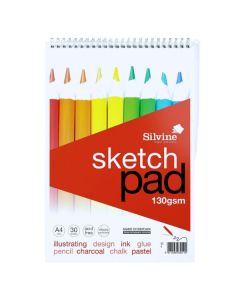 A4 Spiral Sketch Pad 30 Sheets