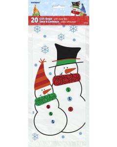 Snowman Cello Bags 20pk Unique