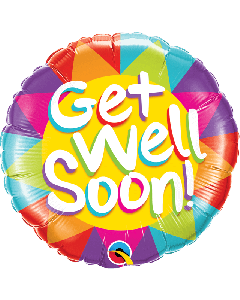 18" Foil Round Get Well Soon Sunshine