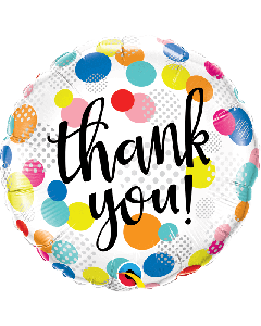 18" Foil Round Thank You Dots Upon Dots