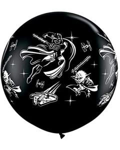 3ft Star Wars: Darth Vader & Yoda Latex Balloons Pk2 Qualatex