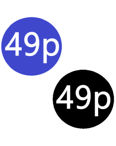 49p x 1000 stickers per roll