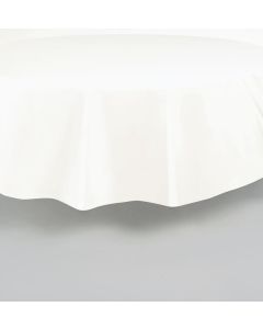 White Plastic Round Table Cover Unique