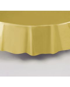 Gold Round PlasticTable Cover Unique