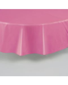 Hot Pink Round Plastic Table Cover Unique