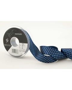25mm Micro Dot Ribbon On 20M Reel Navy