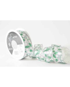 25mm Frosted Berry Ribbon 20m Reel Silver/Multi