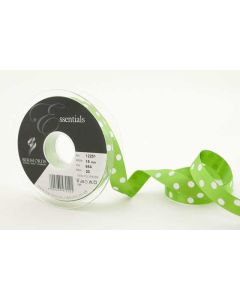 15mm Polka Dot Ribbon On 20M Reel Meadow