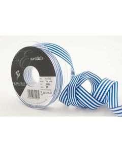 16mm Striped Ribbon On 25M Reel Royal