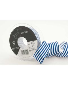 25mm Stripes Ribbon On 25M Reel Royal