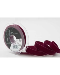 16mm Velvet Ribbon On 5M Reel Bordeaux