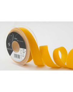 22mm Velvet Ribbon On 5M Reel Gold