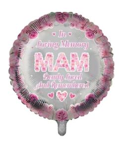 18" In Loving Memory Mam Pink Round