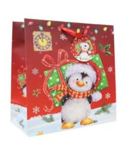Peguin Mini Square Jumbo Gift Bags Pk12Tulip