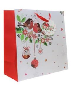 Robin Mini Square Jumbo Gift Bags Pk12 Tulip