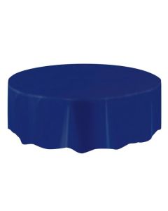 Navy Blue 84" Round Tablecover Unique