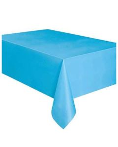 POWDER BLUE PLASTIC TABLECOVER 54X108 - 50393/1